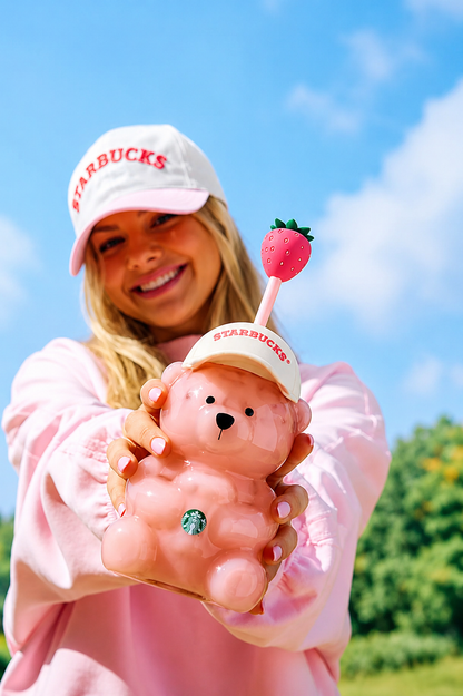 Limited Edition Pink Bearista Glass Cup